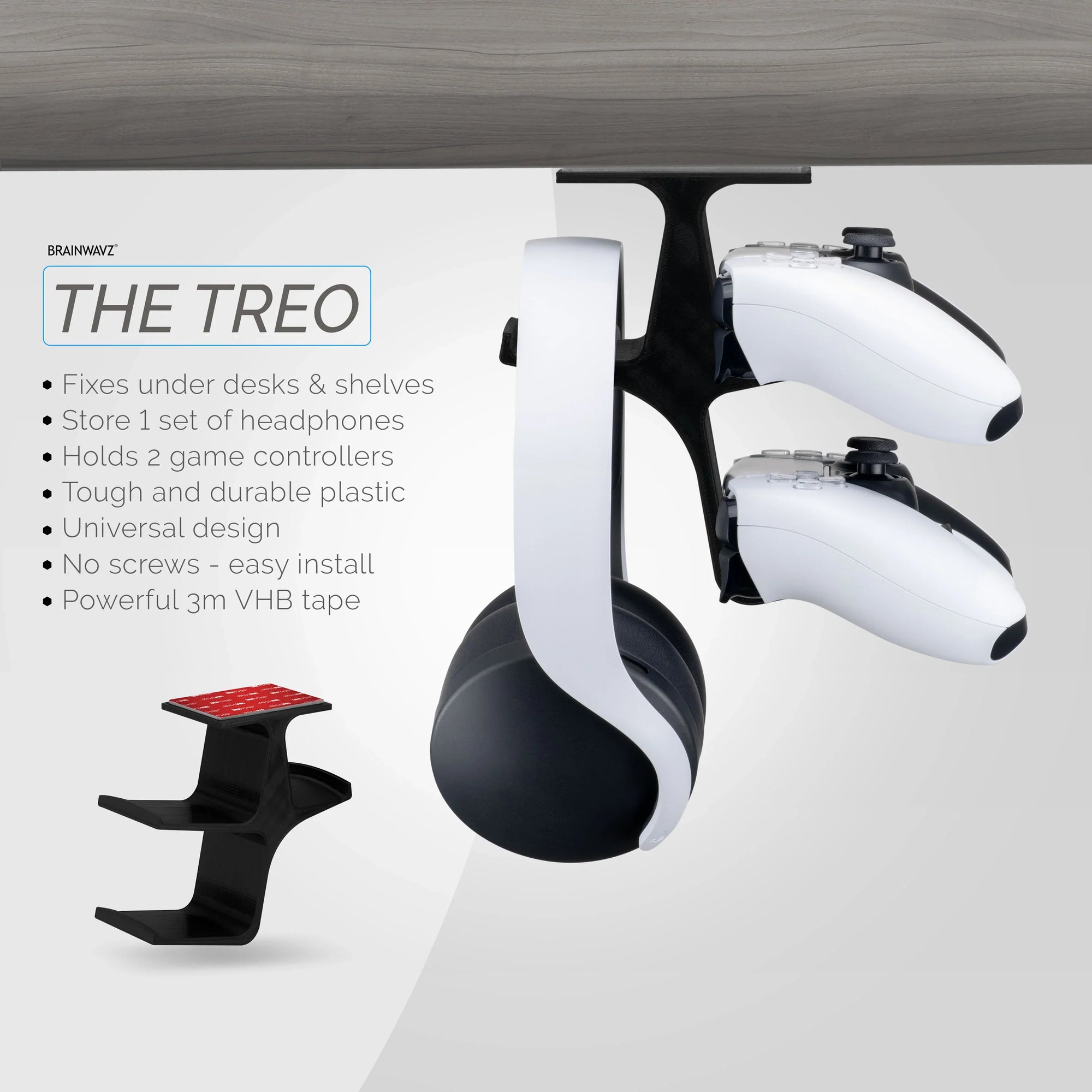 THE TREO - UNDER DESK DUAL HANGER